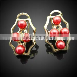 Gold Plated Fashion Jewelry Set in China With Red Coral Beads Design Jewelry thumbnail-5