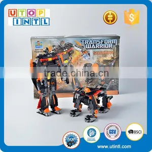New Cheap Kids ABS Plastic Children Yellow Building Block Robot Toy thumbnail-6