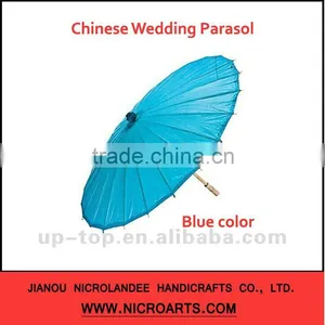 2012 Hot Blue Chinese Wedding Parasol! thumbnail-1