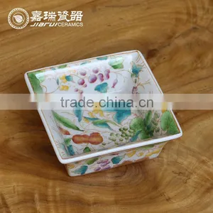 Korean Pure Hand Painted Ceramic Popcorn Bowl thumbnail-3