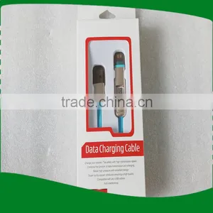2 in 1 Sync Data Micro Usb Cable for Iphone5/6s,1M Flat Noodle Line thumbnail-5