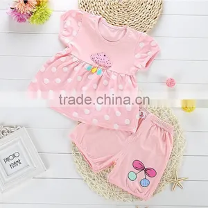 2016 Summer Wholesale Girls Boutique Cotton Dress + Short Pants Set Kindergarten Girl Clothing Baby Girl Boutique Clothing Sets thumbnail-2