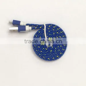 Colorful Micro Braided Usb Data Cable for v8 Usb Charging Flat Micro Usb Cable for Samsung thumbnail-4