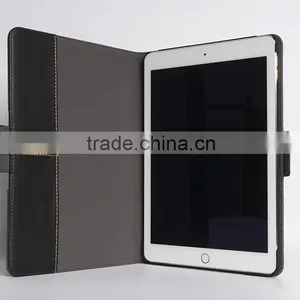 Genuine Leather and Canvas Smart Tablet pc Cover for Ipad Air 2 thumbnail-2