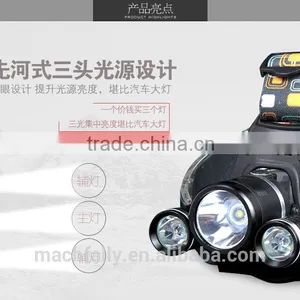 Hotsale 3t6 Headlamp High Power 18650 Powered Rechargeable Led Headlight For Outdoor Sports thumbnail-2