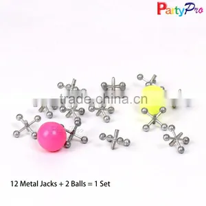 Plastic Play Balls and Metal Jacks Wholesale Party Funny Ball & Jacks thumbnail-1