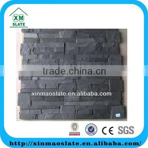 [factory Direct ] 40X10Cm Wall Panel Stone Slate Culture Stone Black Culture Slate QMB-4010RG1A thumbnail-1