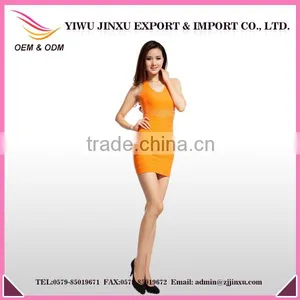 China Sexy Deep V Neck Hot Red Latest Red Designer One Piece Party Dress thumbnail-1