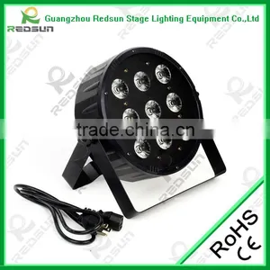 Newest dj Disco New Year Decoration Guangzhou 9pcs Flat Par Light thumbnail-2