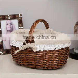 Vintage Cheap Handmade Custom Laundry Baskets Wicker Storage Baskets Picnic Baskets thumbnail-1