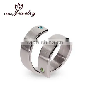 Engravable 925 Sterling Silver Couples Birthstone Ring thumbnail-1