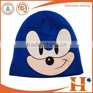 Cute Cartoon Knitted Beanie Winter Hats Pom Hip Hop Cheap Custom Skull Hats thumbnail-5