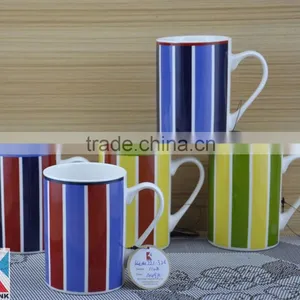 11OZ Leaf Design Full Decal Print Coffee Cups, Shiny Surface New Bone China Mug, KL8009-332 thumbnail-6