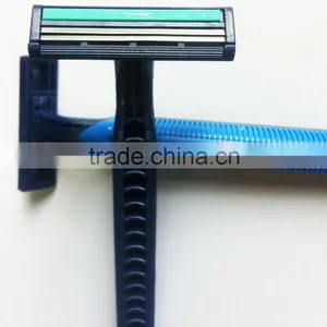 New Rubber Handle Two Blade Disposable Razor thumbnail-2
