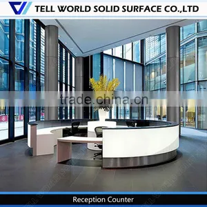 High Glossy White Stand Desk/reception Counter Pictures/reception Desk thumbnail-4