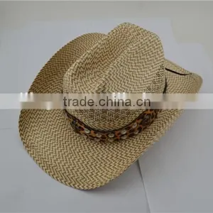 Cowboy Hat With Leather Ling,Customized Logos Are Welcomed thumbnail-1