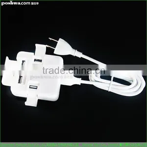 Mobile Phone Charger With uk us eu Standard Plug 4ports 3.1a 2a 1a 0.5a thumbnail-2