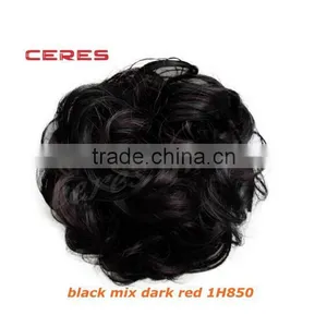 Synthetic Clip on Messy Hair Bun Extension Chignon Hair Piece Wig thumbnail-2
