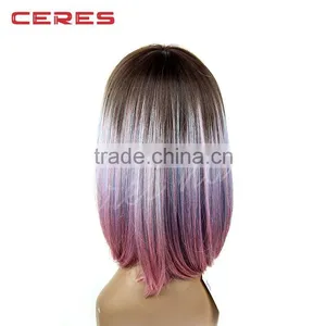 New Arrival Omber Pink Synthetic Hair Wig Bob Wig for Black Women thumbnail-3