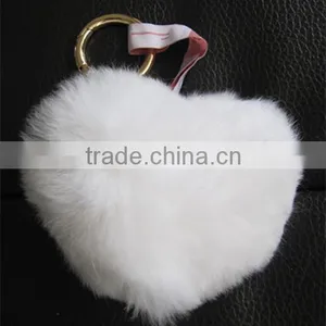 New Design Starfish Rabbit Hair Keychain With Heart Shaped thumbnail-1