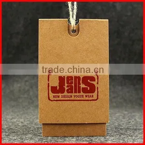 Hot Sale Kraft Paper Cardboard Jeans Price Hang Tag With Ribbon Manufacture thumbnail-4