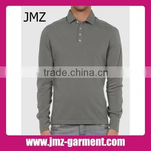 100% Cotton Long Sleeve Men's Polo Shirt thumbnail-1