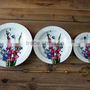 Ceramic 3pcs Dessert Plates Set thumbnail-1
