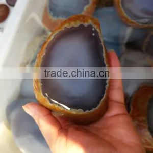 Natural Water Bile Agate Geode Agate With Water Trapped Inside Native Water Inside Agate Stone thumbnail-3