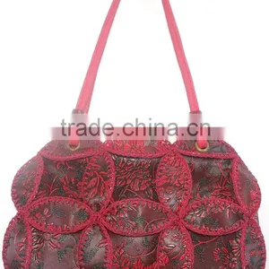 China Handbag Manufacturer Leather Produce Cowhells Material Durable Use Handmade Crochet Design thumbnail-1