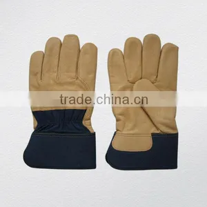 Pig Grain Leather and Drill Cotton Back Winter Work Glove thumbnail-1