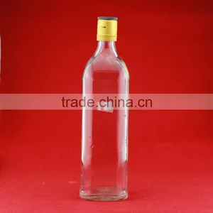 New Design Boston Round Bottle Square Glass Liquor Bottle Liquor Bottle Factory thumbnail-5