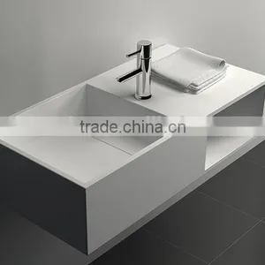 Sanitary Ware Wall Hung Acrylic Solid Surface Wash Basin,Artificial Stone Washing Basin thumbnail-4
