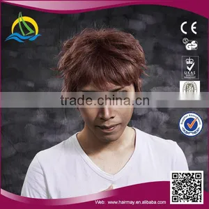 2014 Hot Selling Good Price High Density Short Hair Wig Men thumbnail-1