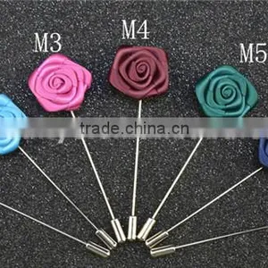 Perno Mazzo Del Risvolto Del Fiore Del Tessuto Dei Mens Del Brooch LAP023 thumbnail-3