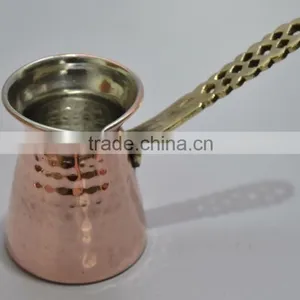 Stainless Steel Turkish Arabic Coffee Pots & Warmers With Wooden Handle thumbnail-5