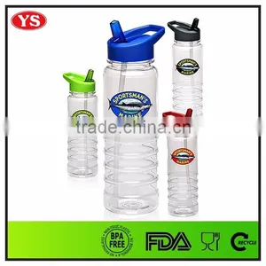 Translucent 750 ml Straw Plastic Water Bottles With Colorful Cap thumbnail-1