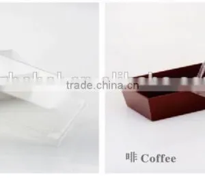 DISPOSABLE PS COOKIES BISCUIT SNACK PACKING BOX RECTANGULAR CONTAINER WITH LID WHITE COFFEE BLACK COLOR ECONOMIC CH70 thumbnail-2