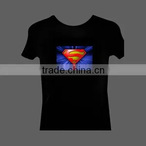 Superman Sound Activated Flash T-shirt With EL Light Panel thumbnail-1