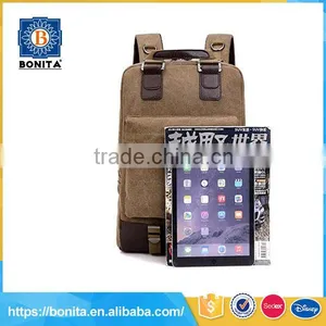 Factory New Design Leisured Teenager Canvas Backpack thumbnail-1