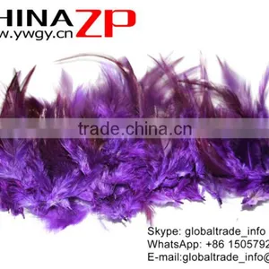 Top Supplier ZPDECOR Bulk Sale Selected Prime Quality Purple Chicken Rooster Saddle Feathers thumbnail-3