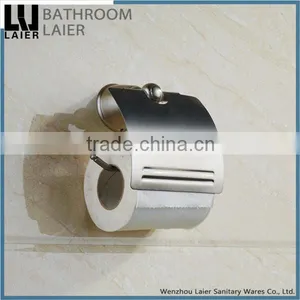 Contemporary Multi-Functional Covered Zinc Alloy Brush Nicked Bathroom Sanitary Items Wall Mounted Toilet Paper Holder thumbnail-1