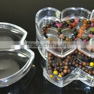 Acrylic Double-layer Heart-shaped Jewellery Storage Box thumbnail-1