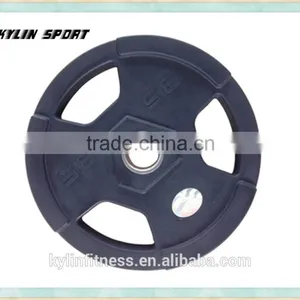 Olympic Rubber Plate With 3 Handles and Metal Ring Qj-wp028 thumbnail-1