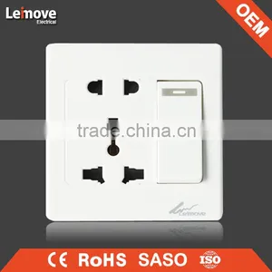 E08 Economic 5pin Universal Socket With 1gang 1way/2way Switch thumbnail-1