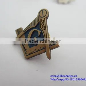 Customize 3D Metal Golden Souvenir Regalia Masonic Badges thumbnail-2