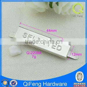 Q-2209A Metal Logo Decorative Nameplate Silver Zinc Alloy Multiduty Plate thumbnail-2
