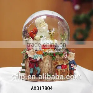 Customized Music Crystal Glass Snow Ball for Christmas Gift Resin Craft / Christmas Glass Snow Ball thumbnail-5