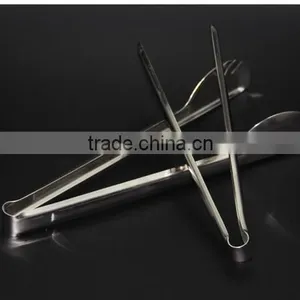 Steak Grip Kitchen Food Vegetable Spring Clip Clamp Stainless Steel BBQ Tongs thumbnail-3