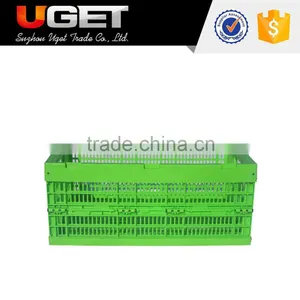Large Capacity Stackable Plastic Material Foldable Transport Crate thumbnail-2