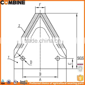 Hot Sale N Sezione Lama for CNH Combine Harvester thumbnail-3